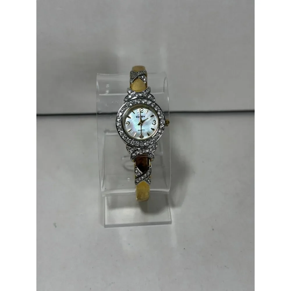Elgin EG7045ST bangle-style women's watch, running